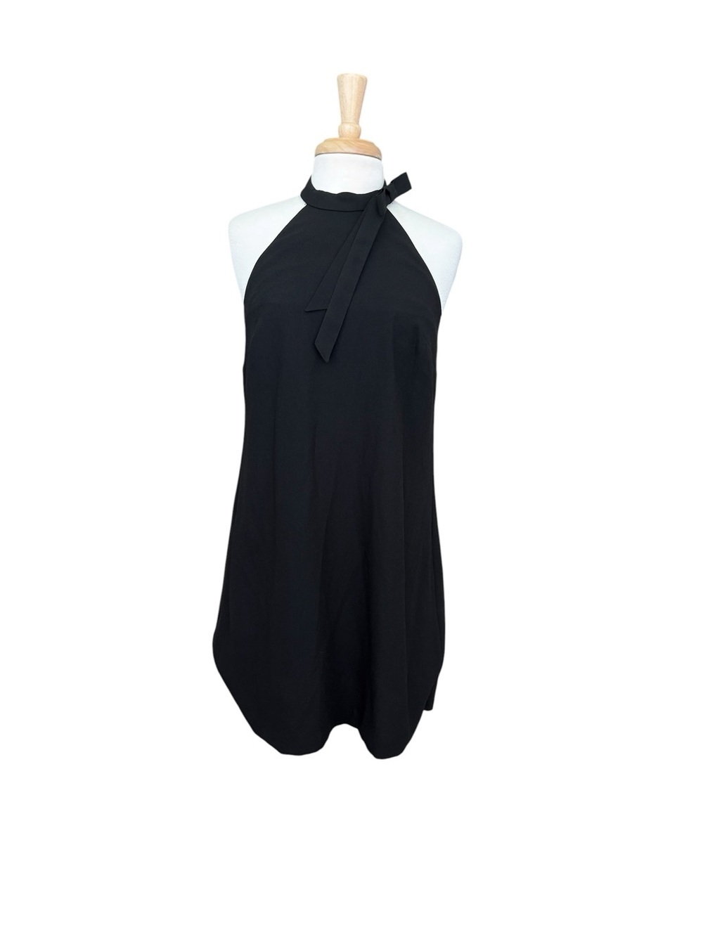 Club Monaco Perfect Black Halter Tie-Neck Mini Dress Size
